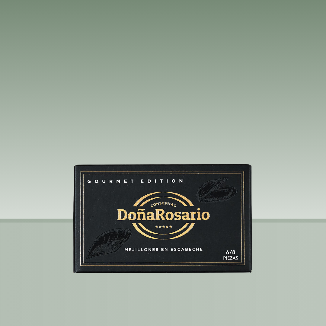 DOÑA ROSARIO | MEJILLONES ES ESCABECHE 6/8 PIEZAS GOURMET EDITION