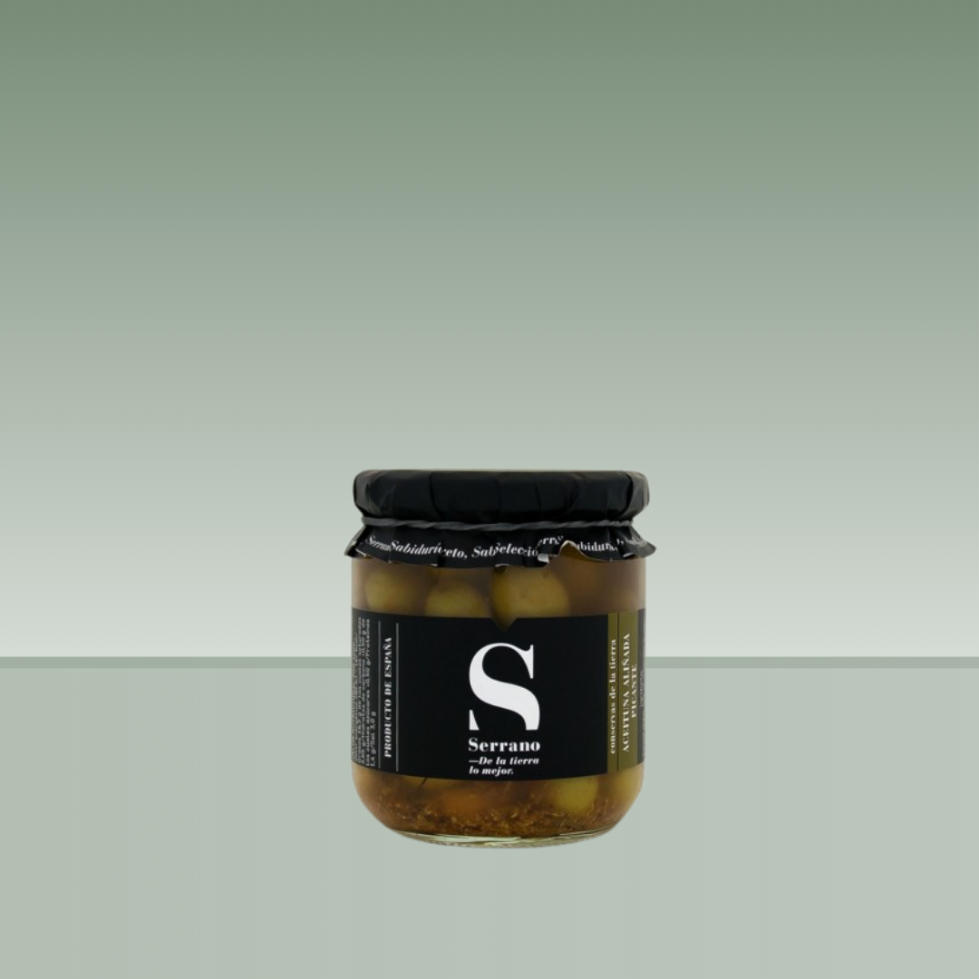 SERRANO | ACEITUNA VERDIAL ALIÑADA PICANTE 350gr