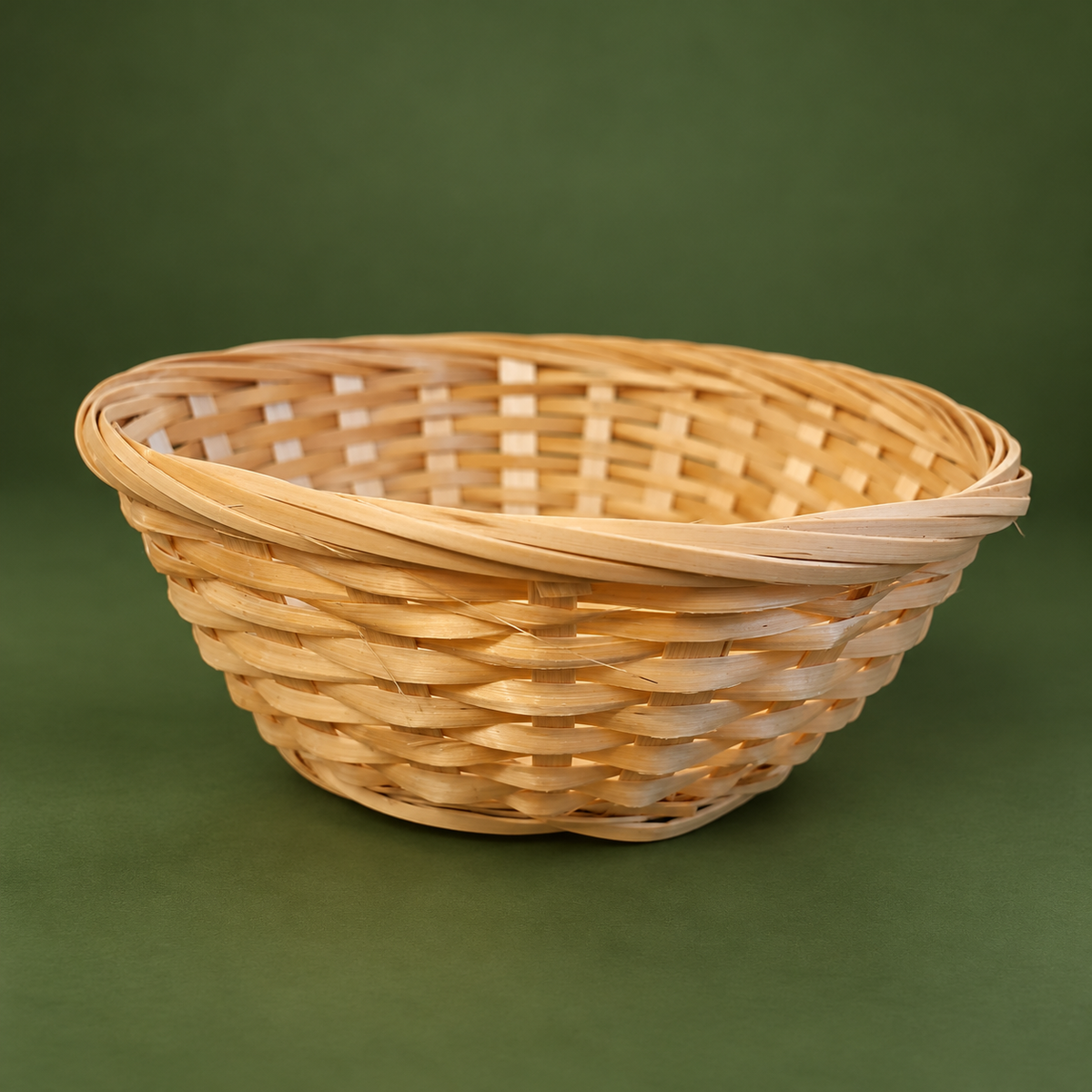 CESTA REDONDA MIMBRE NATURAL GRANDE 29cm