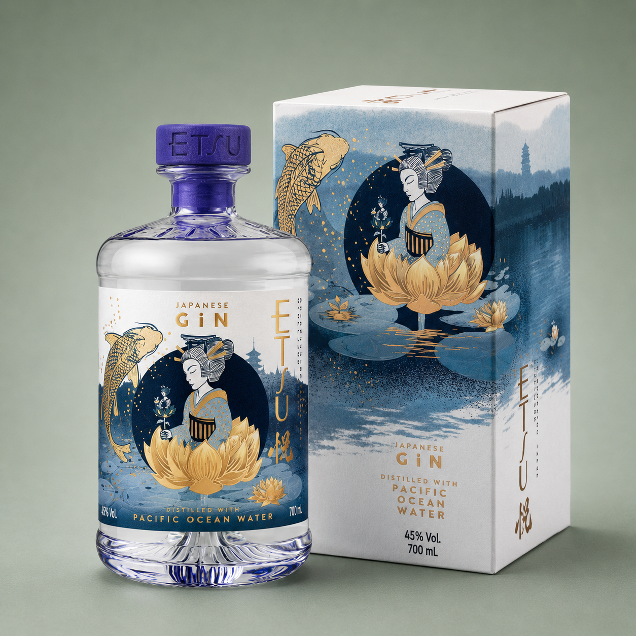 ETSU PACIFIC GIN OCEAANWATER + KOFFER