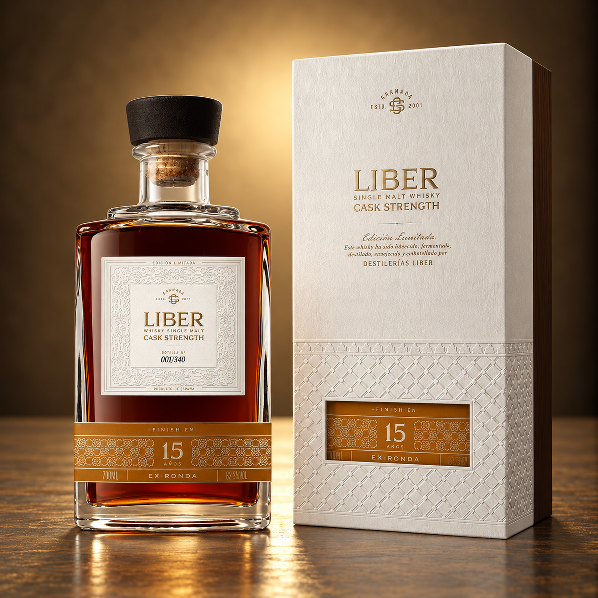 LIBER | CASK STRENGTH 15 AÑOS - EX-RONDA FINISH WHISKY 70cl