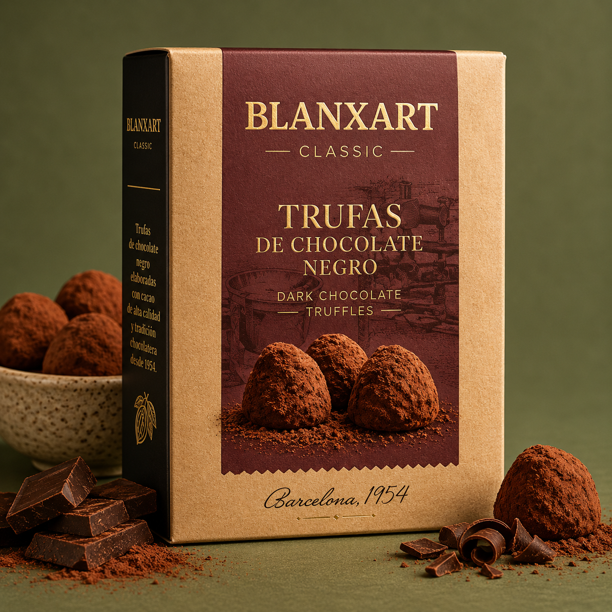 BLANXART | TRUFAS DE CHOCOLATE NEGRO 100gr