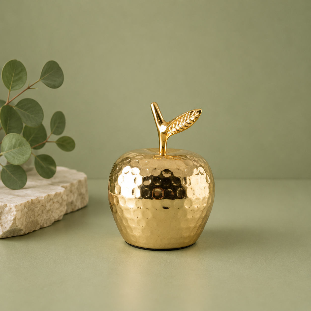 AULICA | MANZANA DORADA DECORATIVA 9X9X12