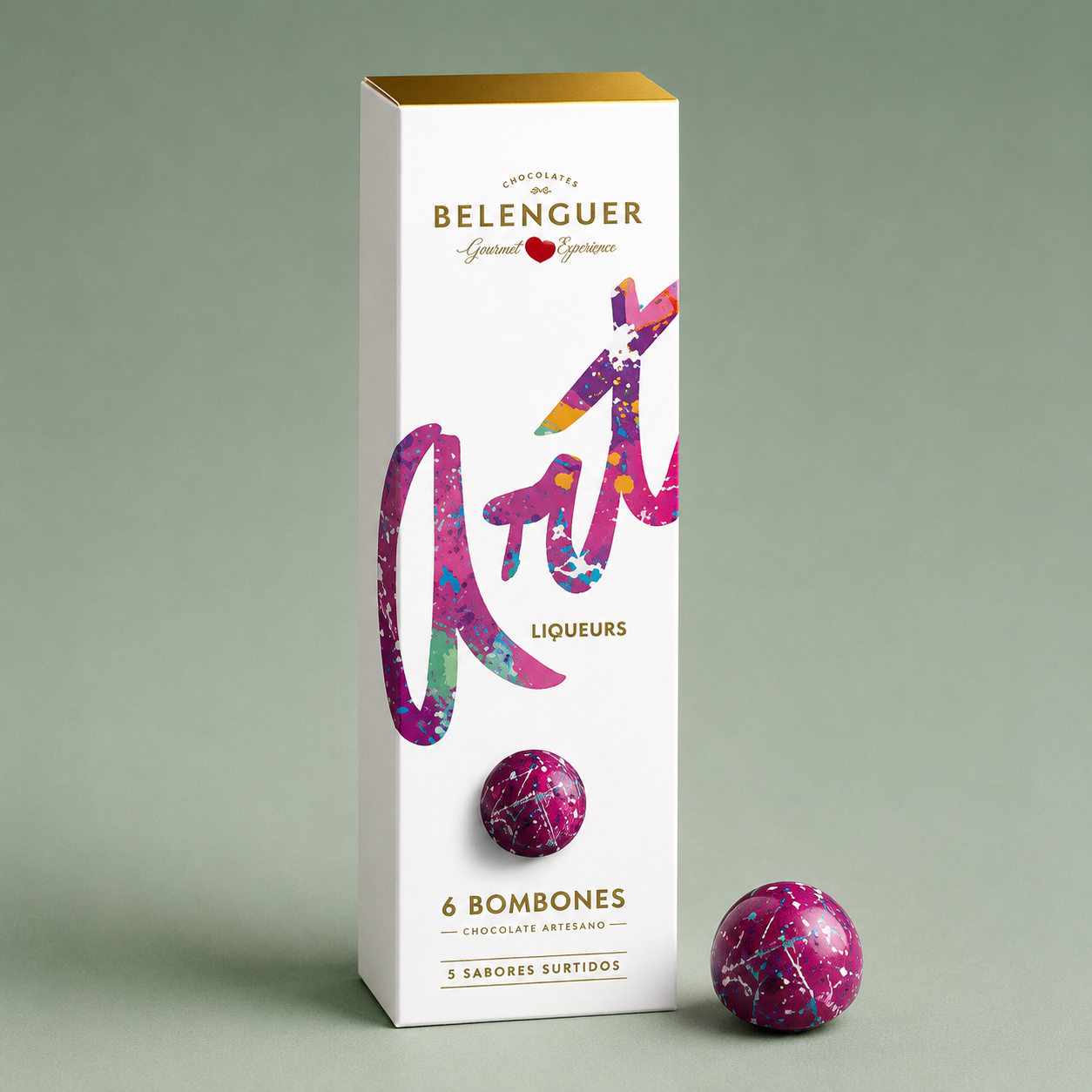 BELENGUER | ART 6 BOMBONES LICOR PINTADOS A MANO 48gr