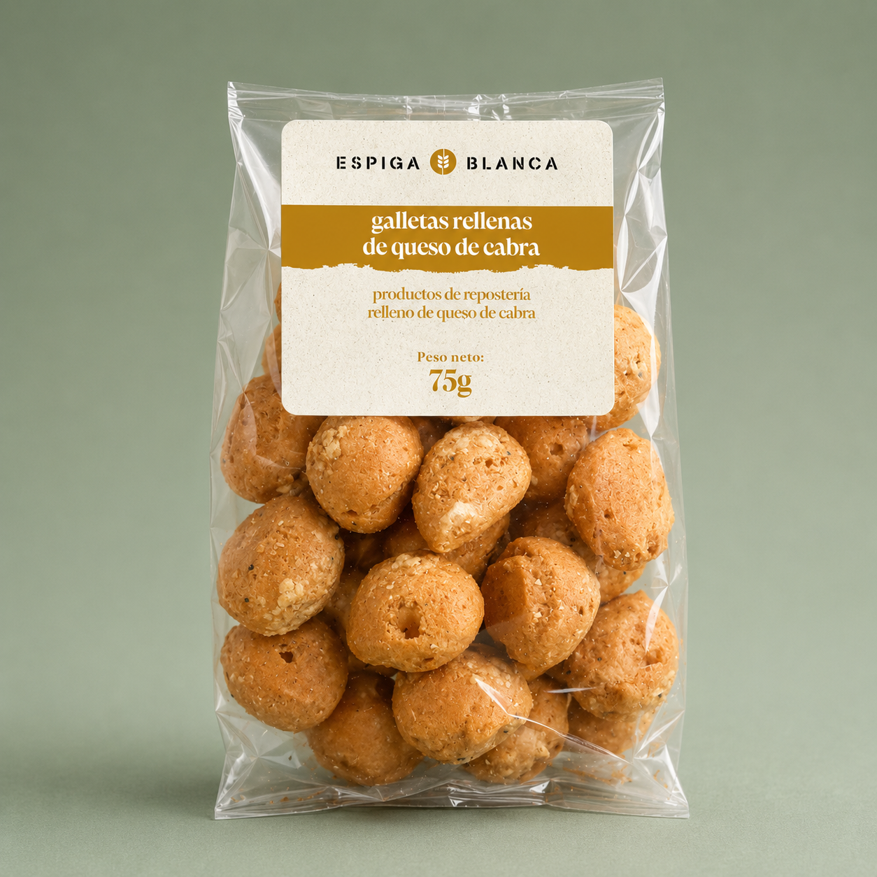 ESPIGA BLANCA | GALLETAS RELLENAS QUESO DE CABRA 75gr