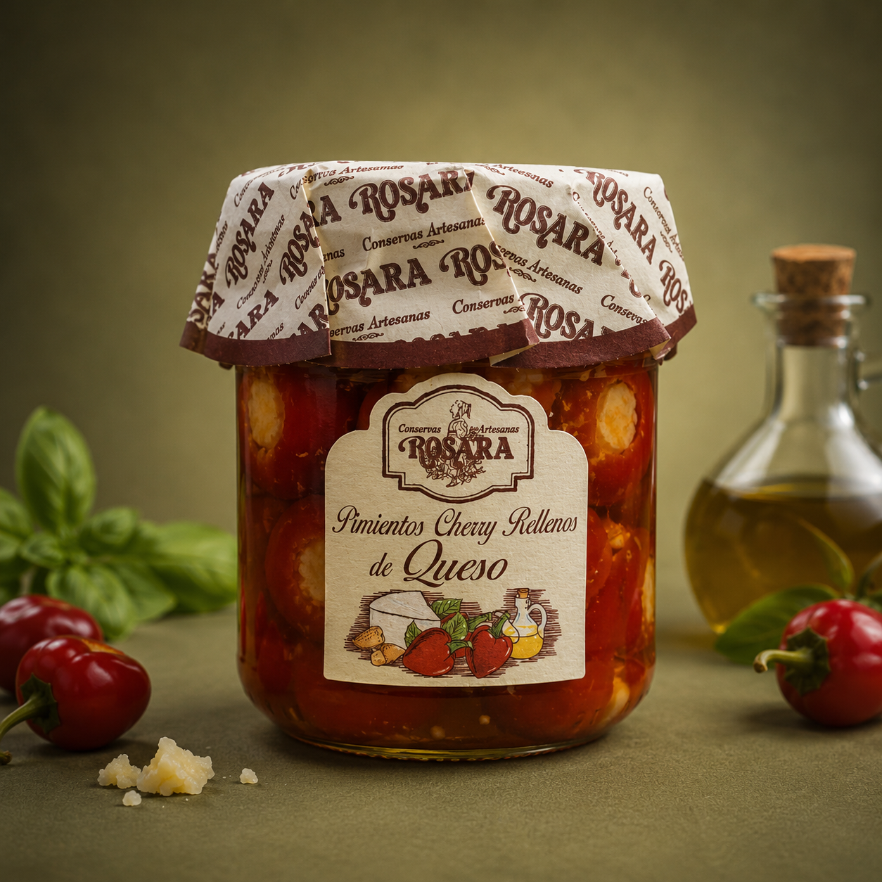 ROSARA | PIMIENTO CHERRY RELLENO DE QUESO 175gr