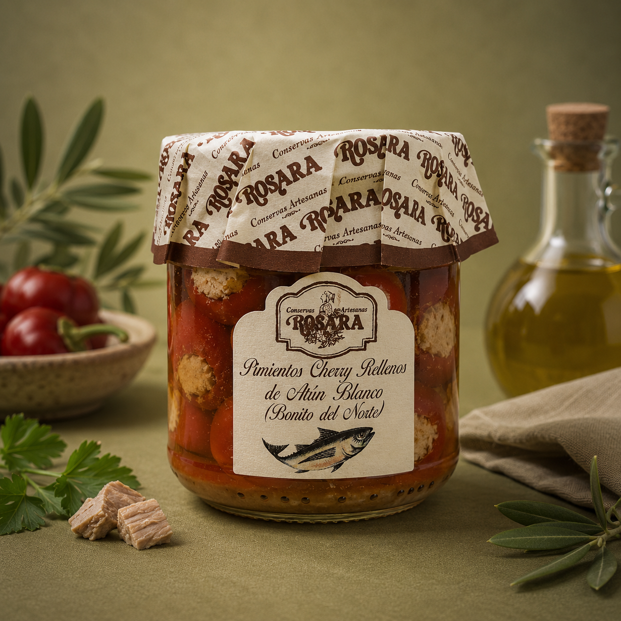 ROSARA | PIMIENTO CHERRY RELLENO ATUN BLANCO 185gr