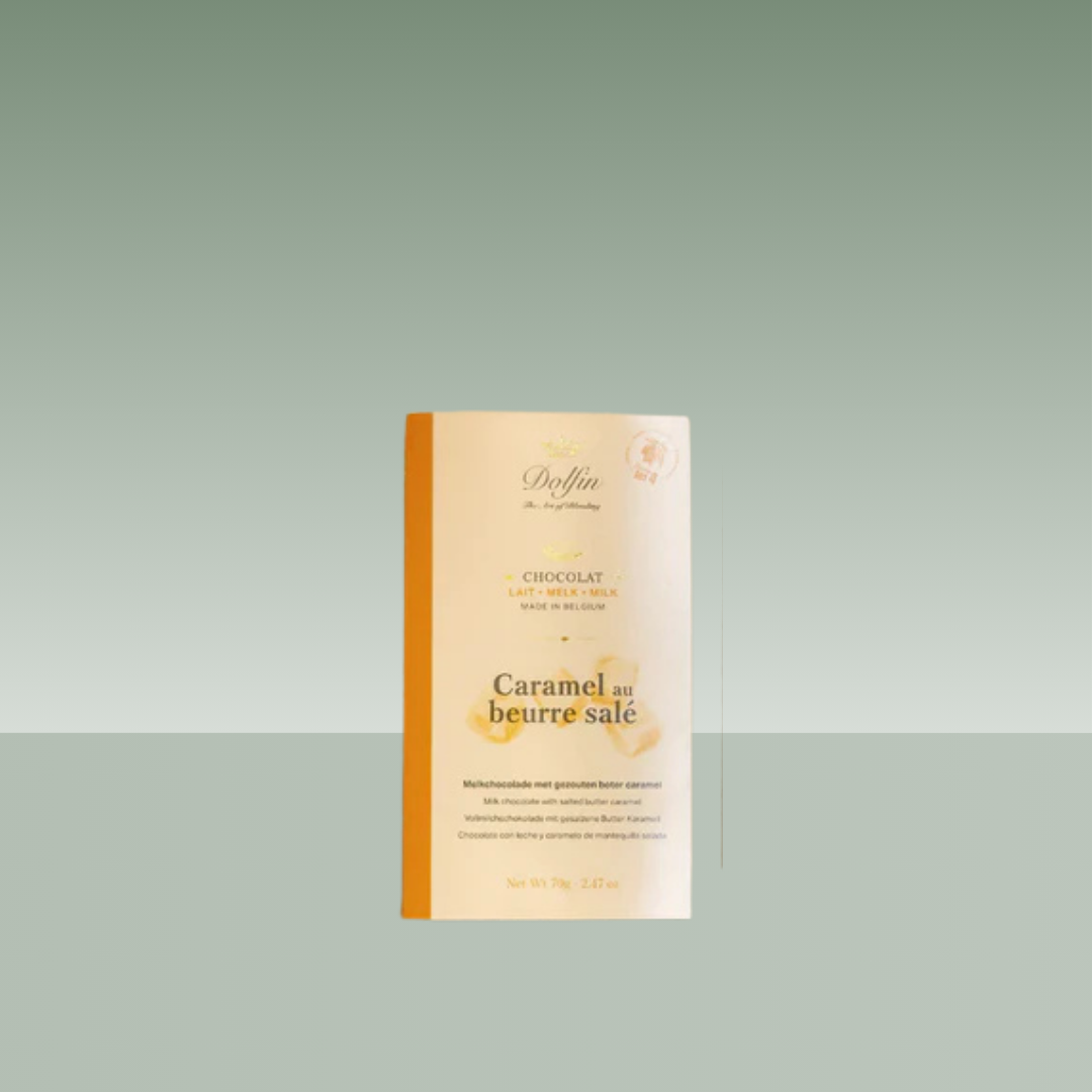 DOLFIN | CHOCOLATE LECHE MANTEQUILLA Y CARAMELO A LA SAL 70gr