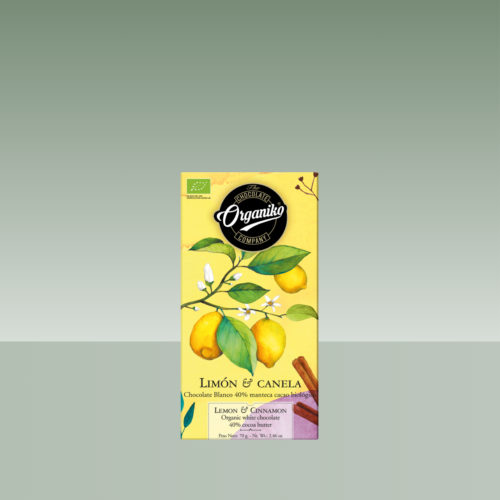 ORGANIKO | CHOCOLATE LIMON & CANELA 70gr