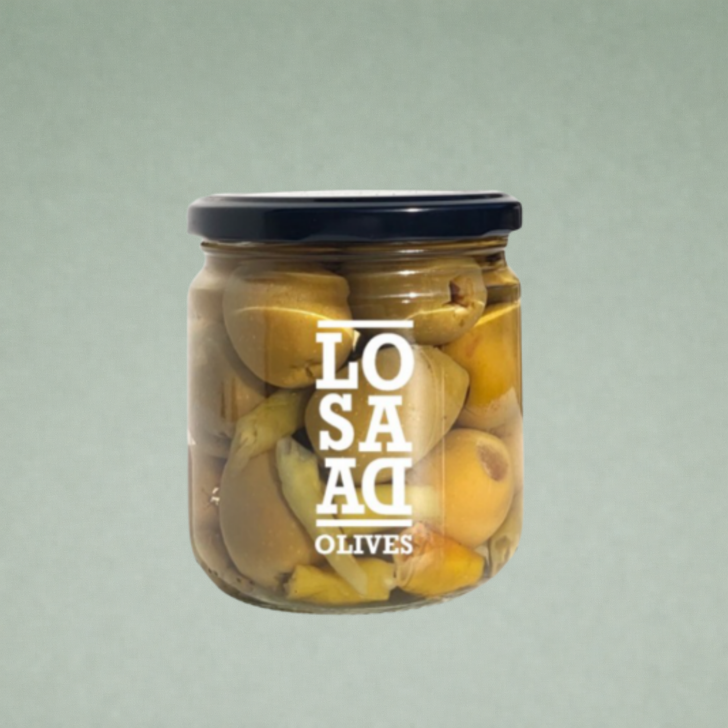 Bote cristal Aceituna gordal picante sin hueso Losada 345 g
