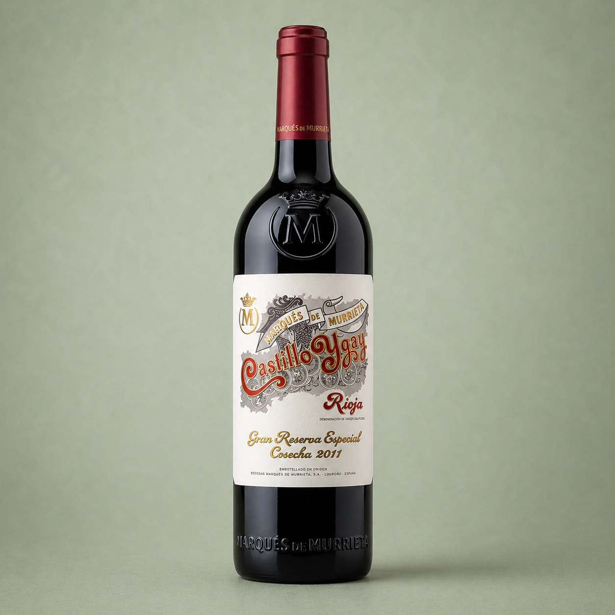 Botella de vino tinto Castillo Ygay Gran Reserva Especial 2011 de Marqués de Murrieta.