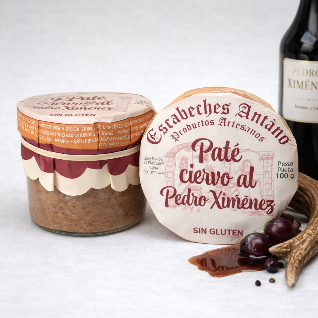 Escabeches Antaño paté de ciervo al Pedro Ximénez sin gluten en tarro