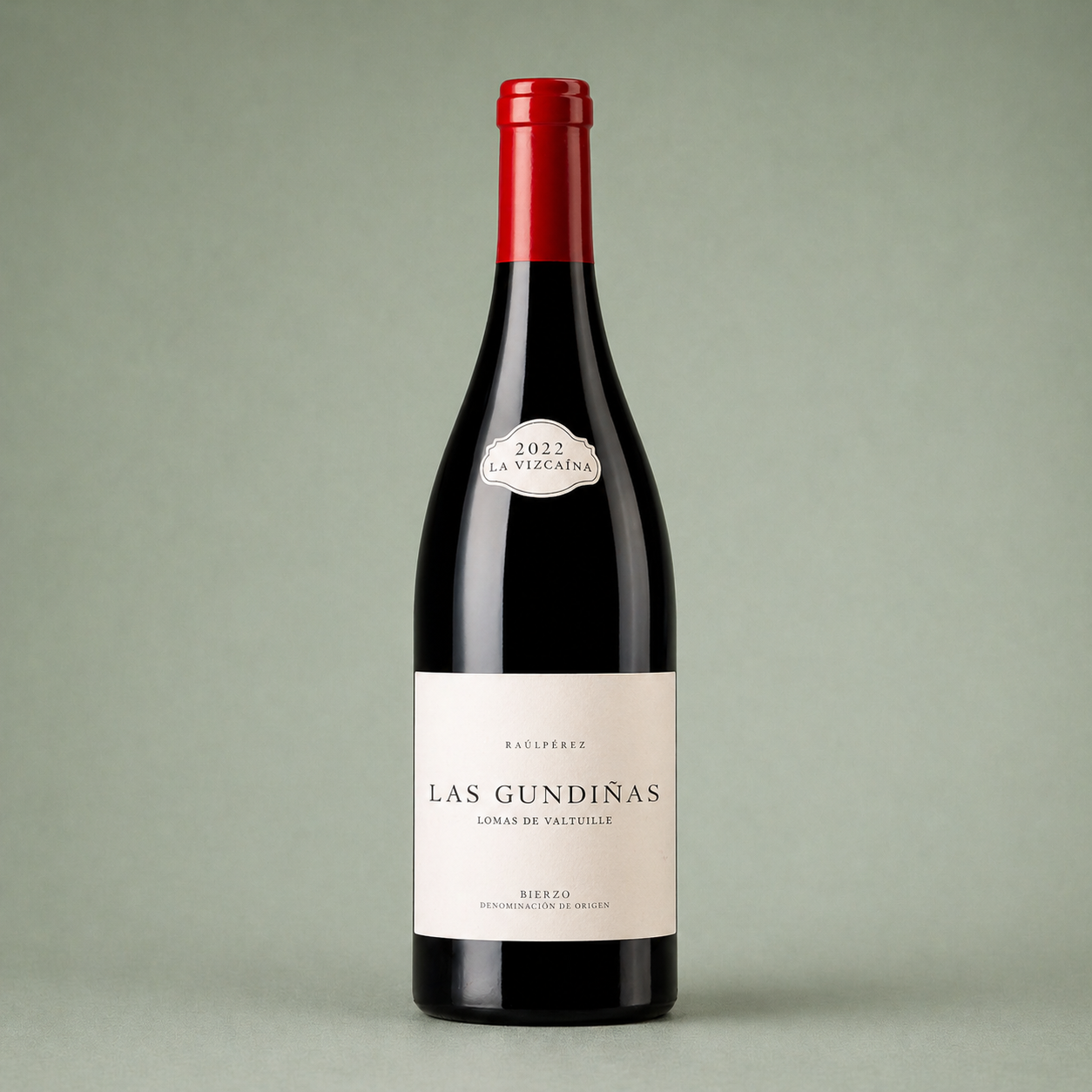 Botella de vino tinto Las Gundiñas 2022 de La Vizcaína elaborada por Raúl Pérez en Bierzo.