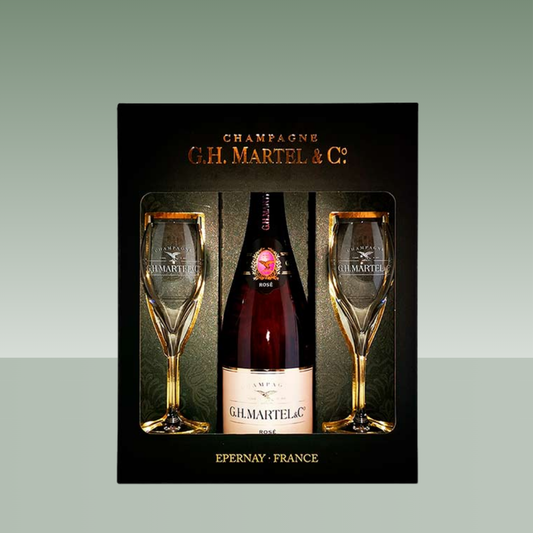 MARTEL | ROSÉ BRUT PACK 2 COPAS CHAMPAGNE