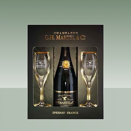 MARTEL | PRESTIGE BRUT PACK 2 COPAS CHAMPAGNE