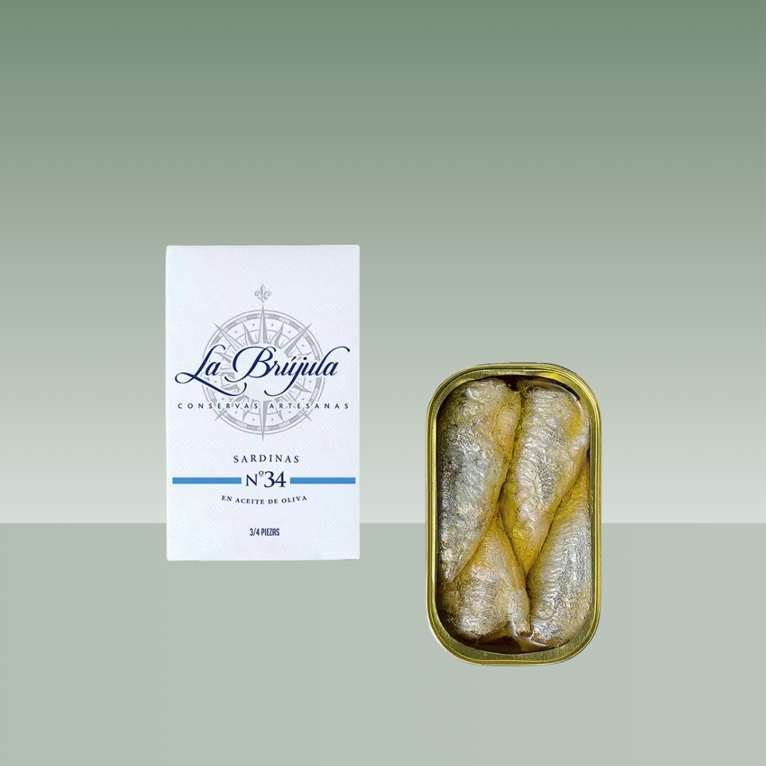 LA BRÚJULA | SARDINAS EN ACEITE DE OLIVA Nº 34 115gr