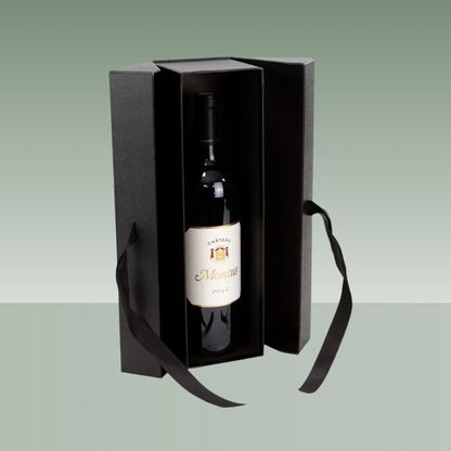 ESTUCHE NEGRO 1 BOTELLA CON CIERRE