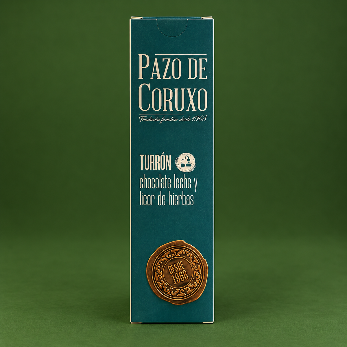 PAZO DE CORUXO | TURRÓN CHOCOLATE CON LECHE Y LICOR DE HIERBAS 160gr