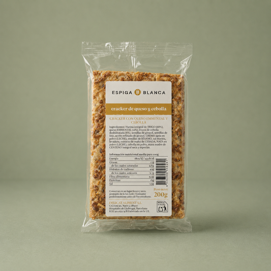 ESPIGA BLANCA | CRACKER DE QUESO Y CEBOLLA 200gr