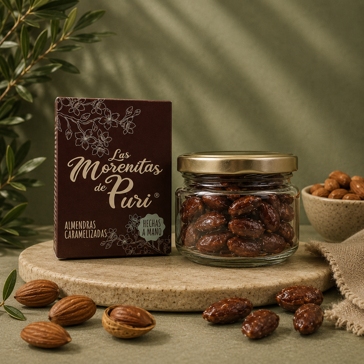 LAS MORENITAS DE PURI GEKARAMELISEERDE AMANDELEN 135GR