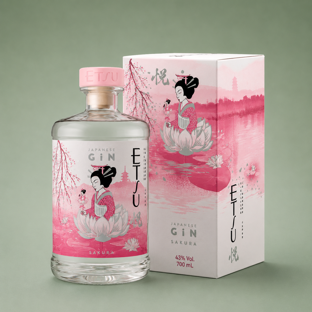 ETSU | JAPANESE GIN SAKURA + ESTUCHE 70cl