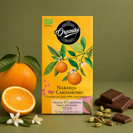 ORGANIKO | CHOCOLATE NARANJA & CARDAMOMO 70gr