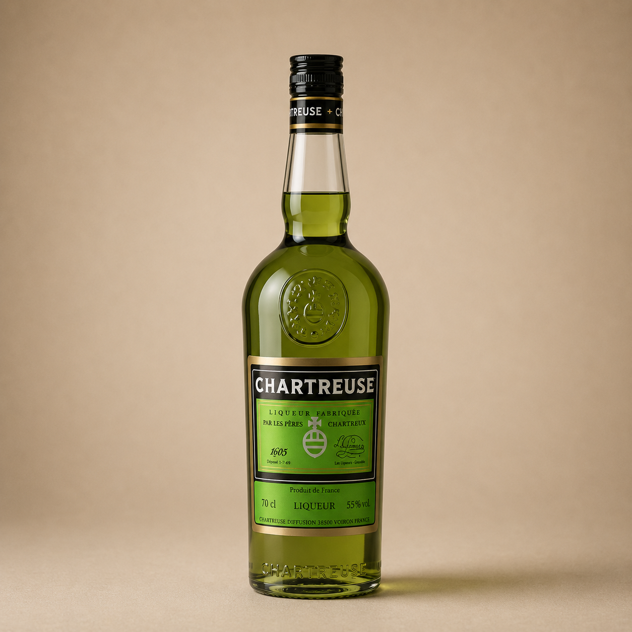 CHARTREUSE GREEN LIQUEUR 70cl