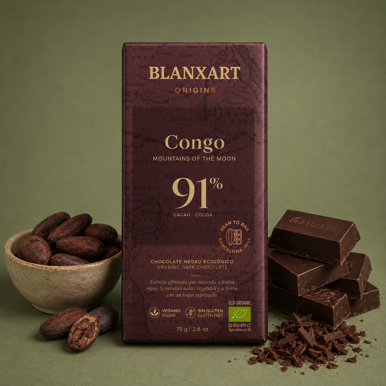BLANXART | ORIGINS CHOCOLATE CONGO 91% 75gr