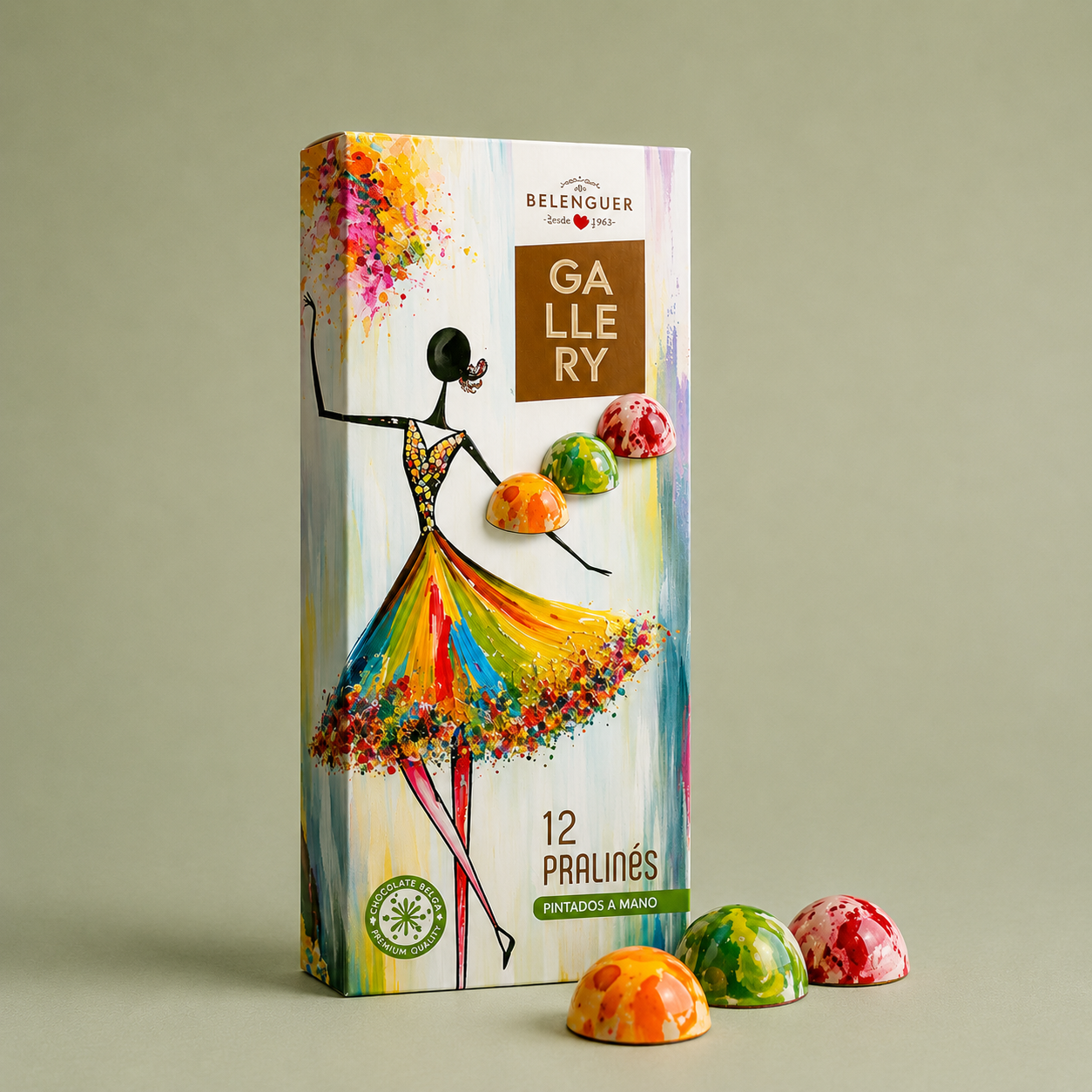 BELENGUER | GALLERY 12 PRALINES PINTADOS A MANO 96 gr
