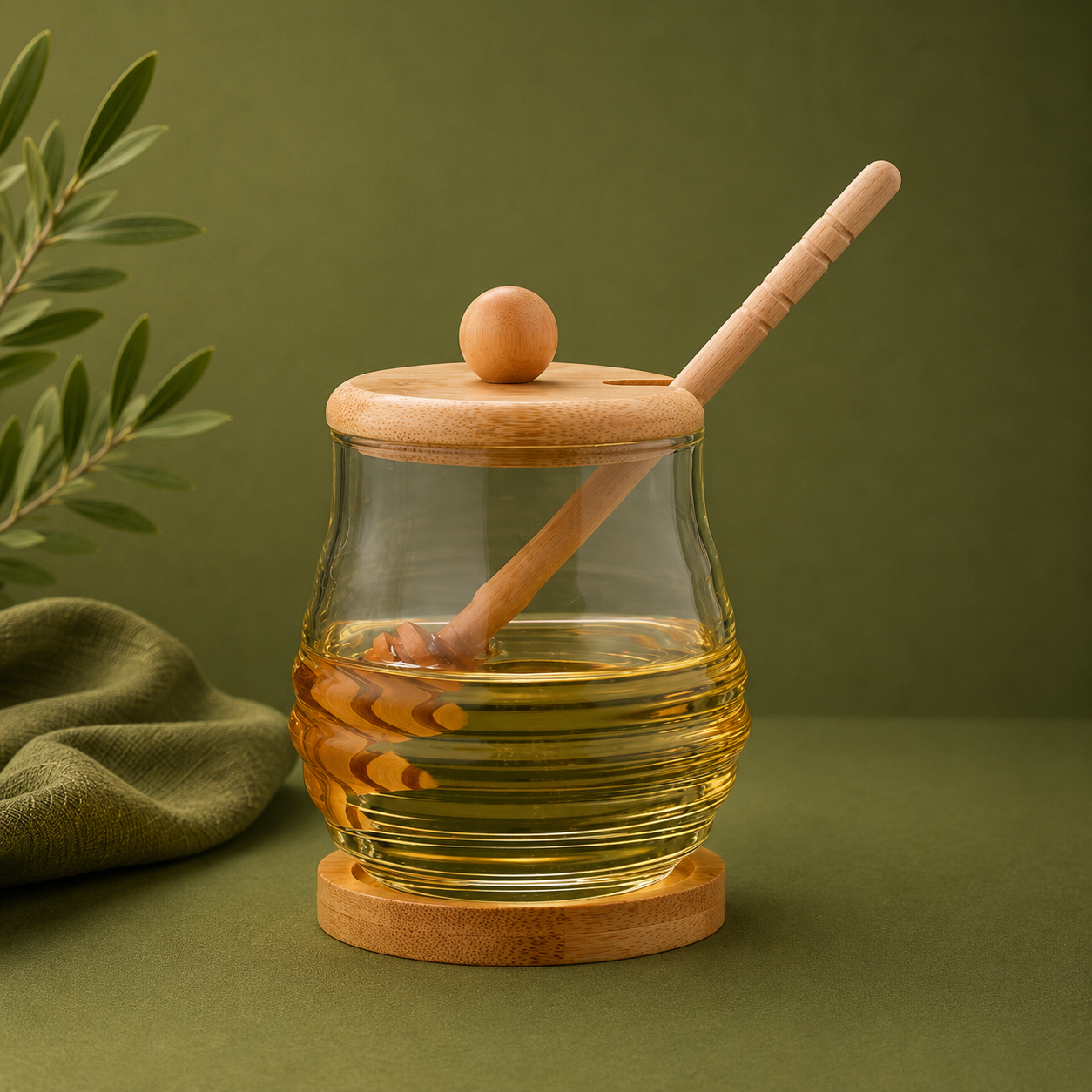 BOUQUET XALÓ | TARRO MIEL BASE MADERA 300ml