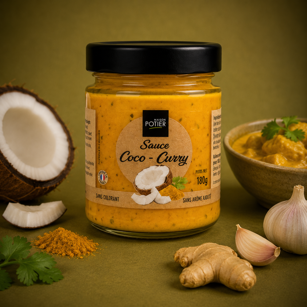 MAISON POTIER  | SALSA DE COCO Y CURRY 180gr
