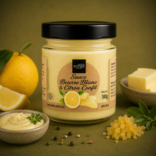 MAISON POTIER | SALSA MANTEQUILLA BLANCA CON LIMÓN CONFITADO 180gr