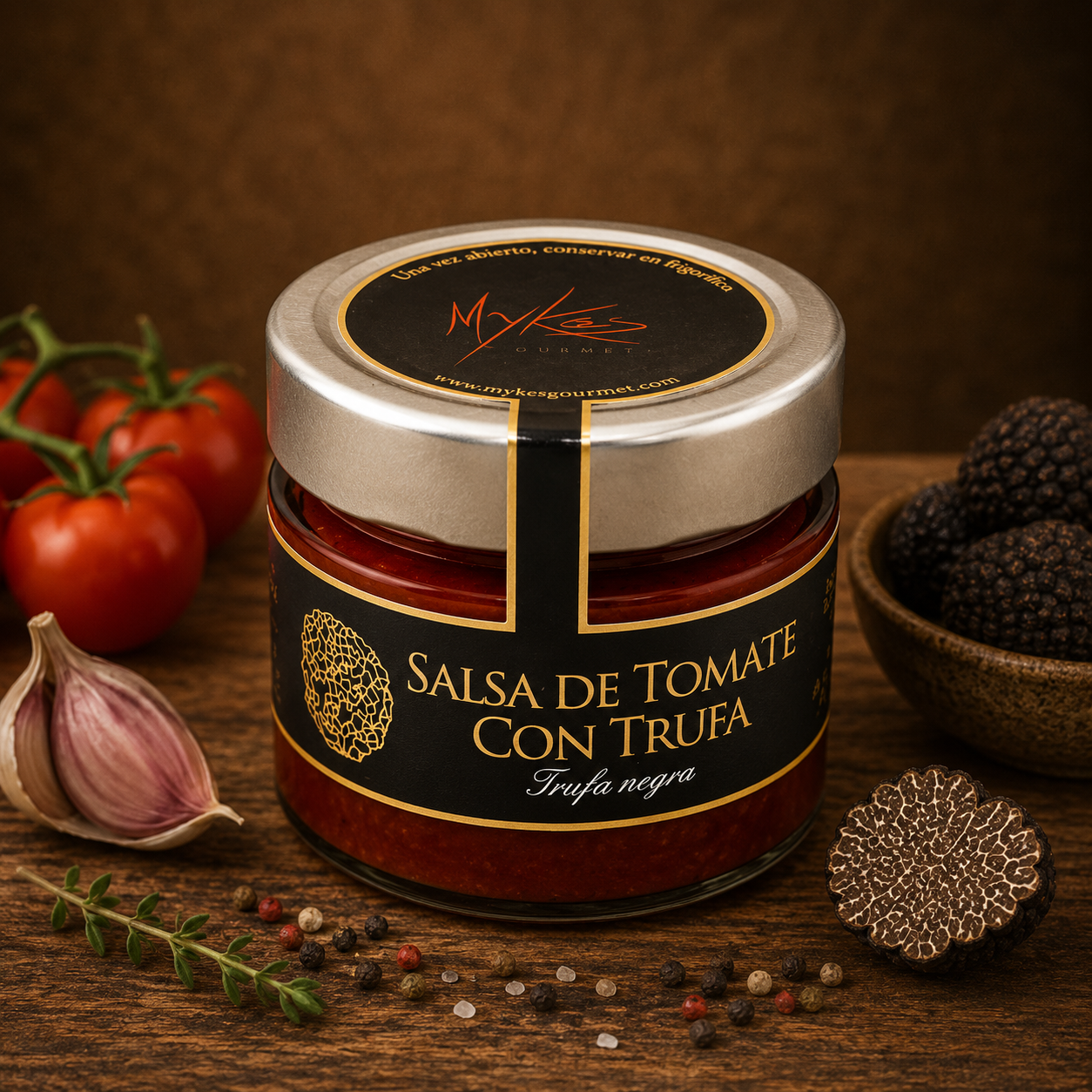 MYKÉS GOURMET | SALSA DE TOMATE A LA TRUFA NEGRA 175gr