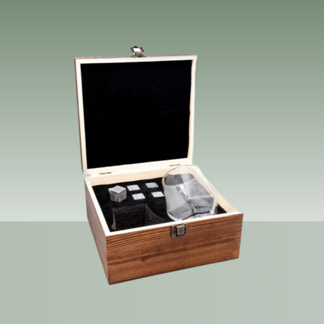 VIN BOUQUET | SET DE WHISKY CAJA MADERA