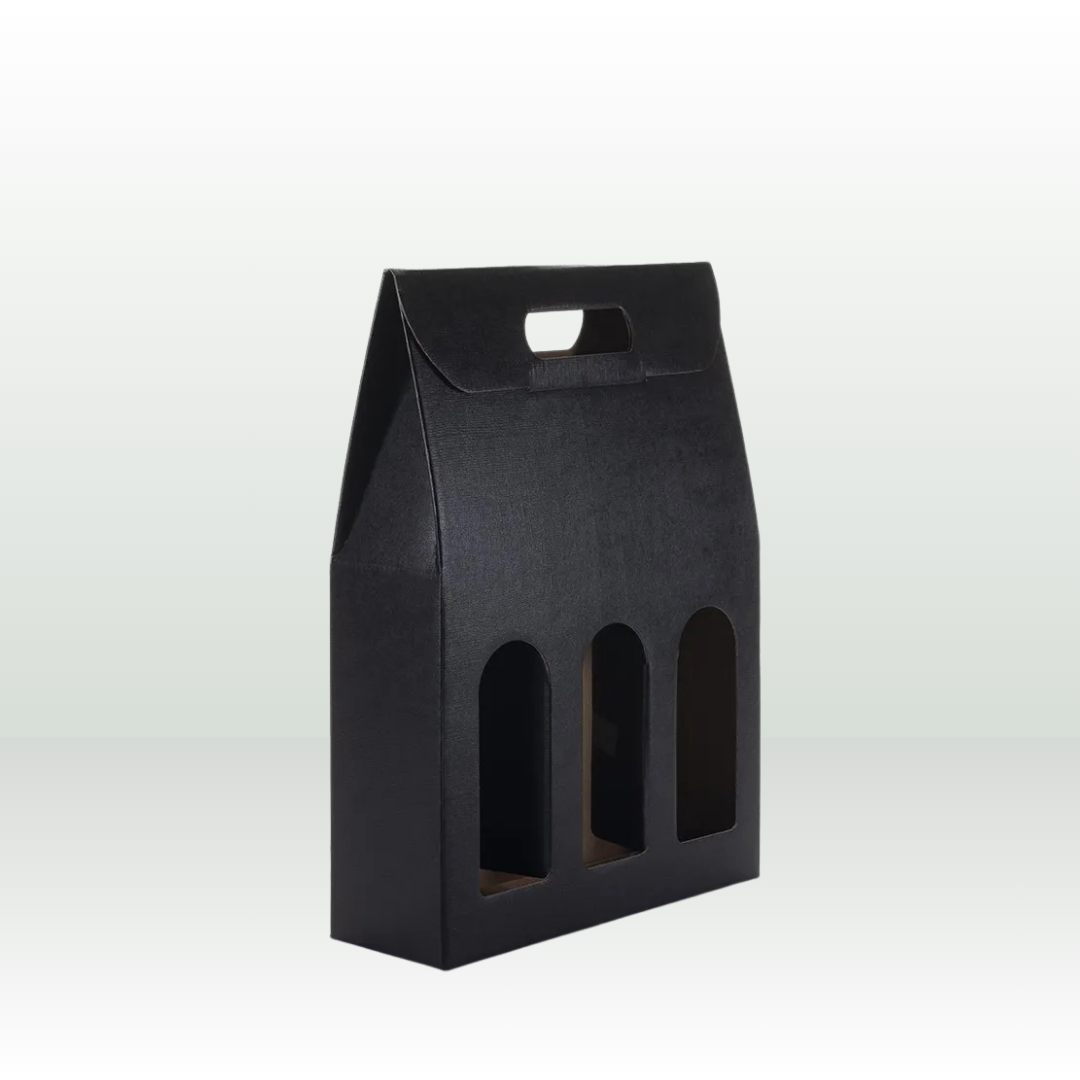 ESTUCHE NEGRO 3 BOTELLAS