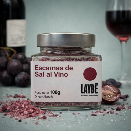 LAYBÉ | TARRO CRISTAL ESCAMAS DE SAL AL VINO 100gr
