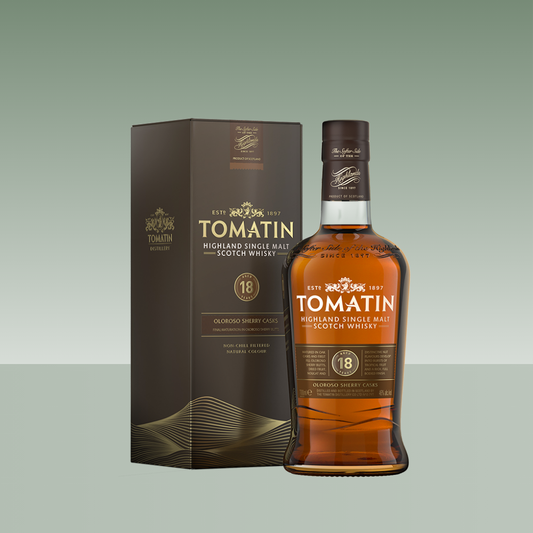 TOMATIN SINGLE MALT WHISKY 18 JAAR 70CL