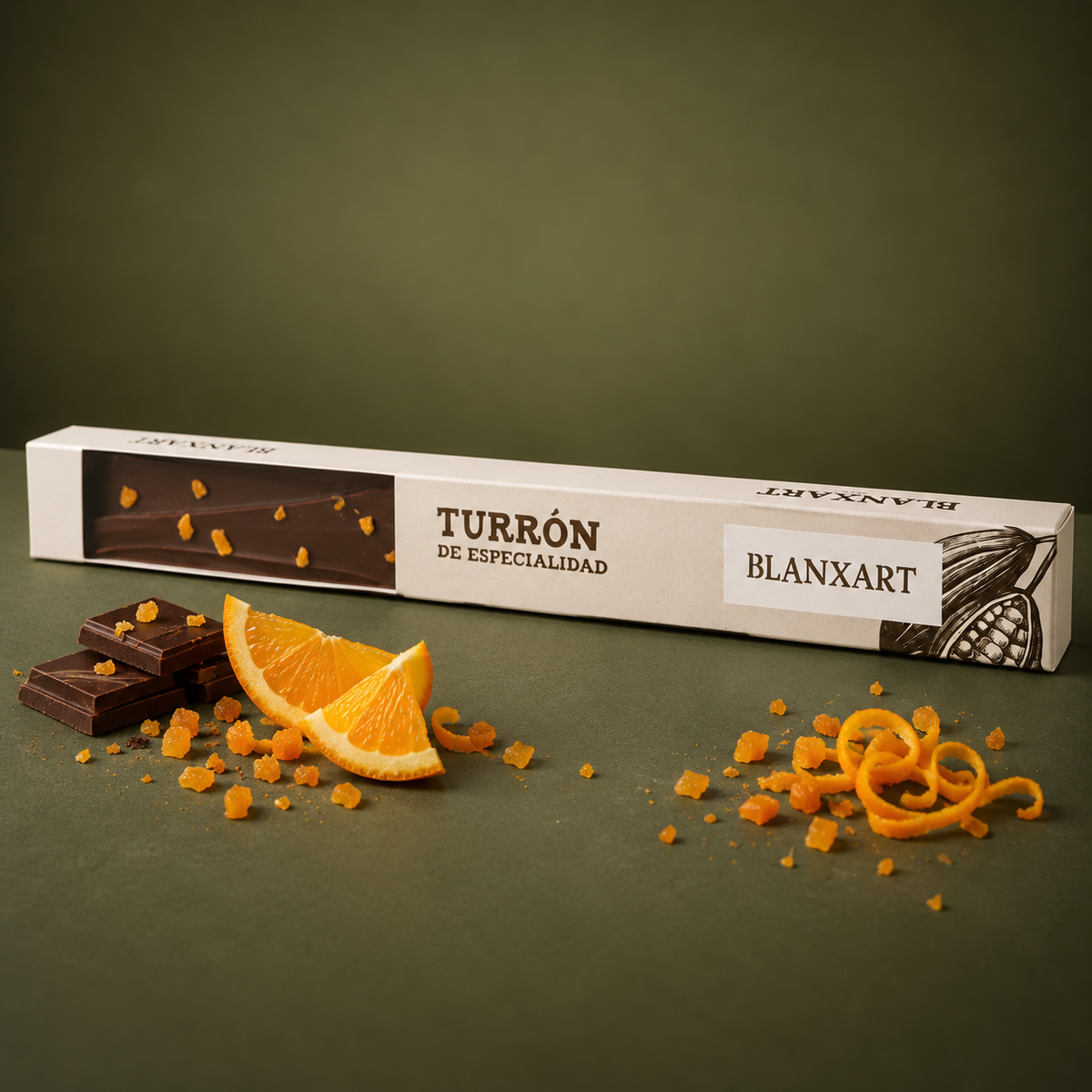BLANXART | TURRÓN NARANJA  90gr