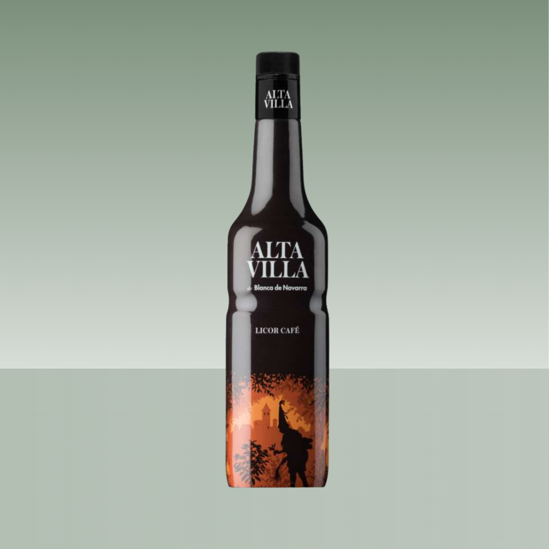 Botella de Alta Villa Licor Café Blanco de Navarra 70 cl.