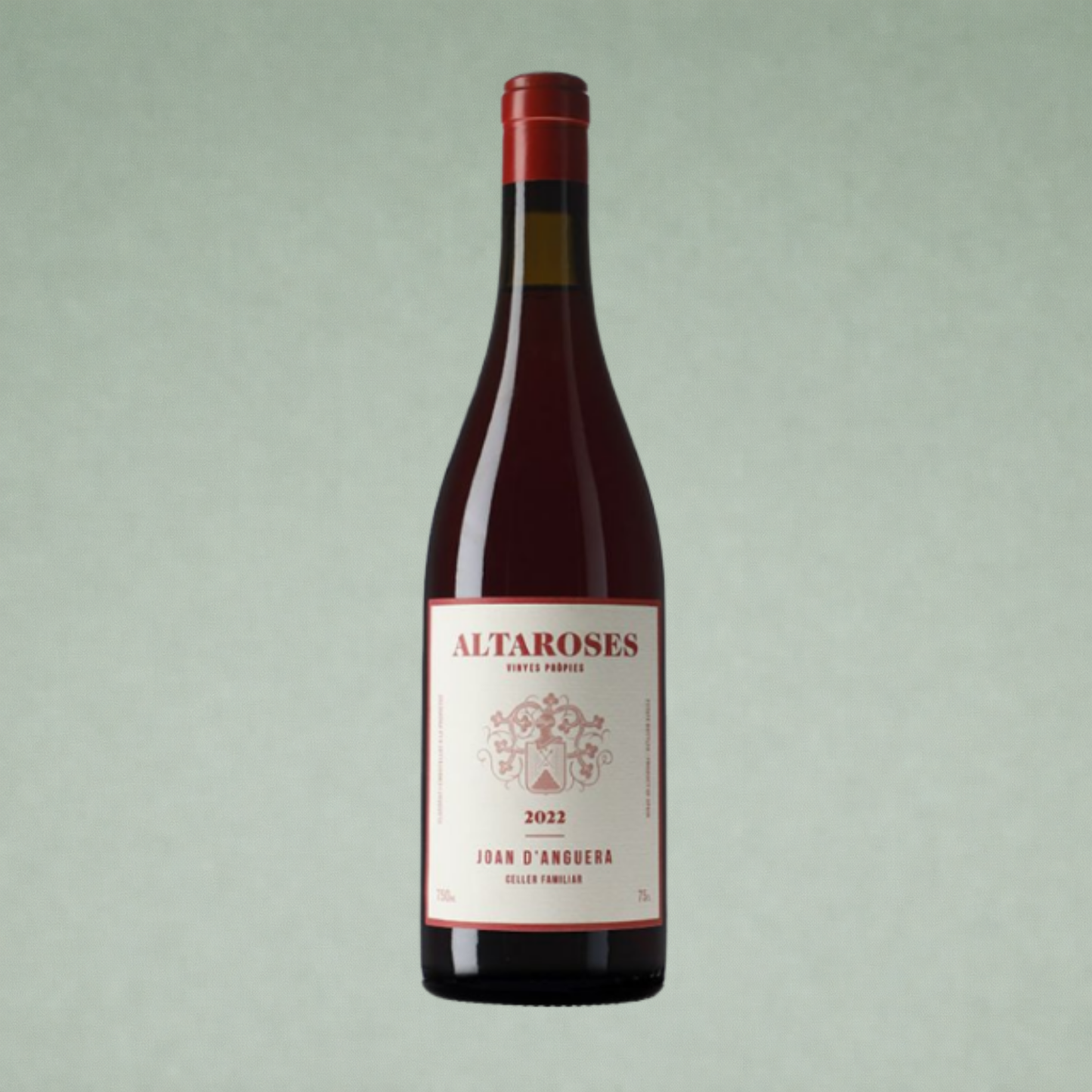 Altaroses 2022 vino tinto Joan d’Anguera botella con etiqueta clásica en tonos rosados