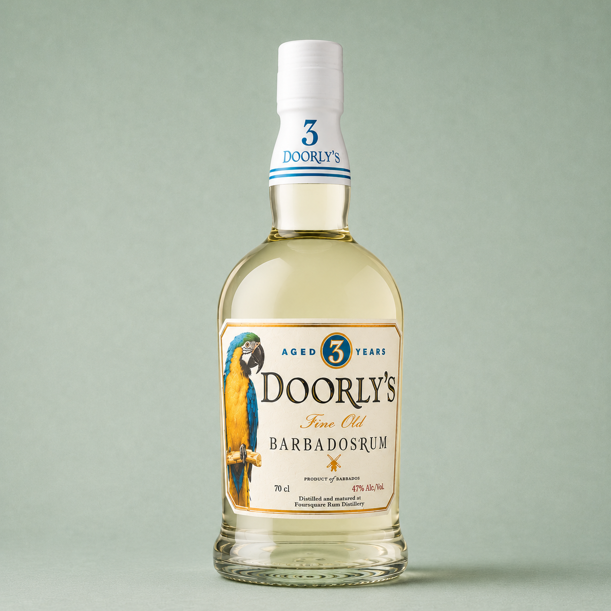 Botella de ron Doorly’s Barbados Rum 3 Years de Barbados.