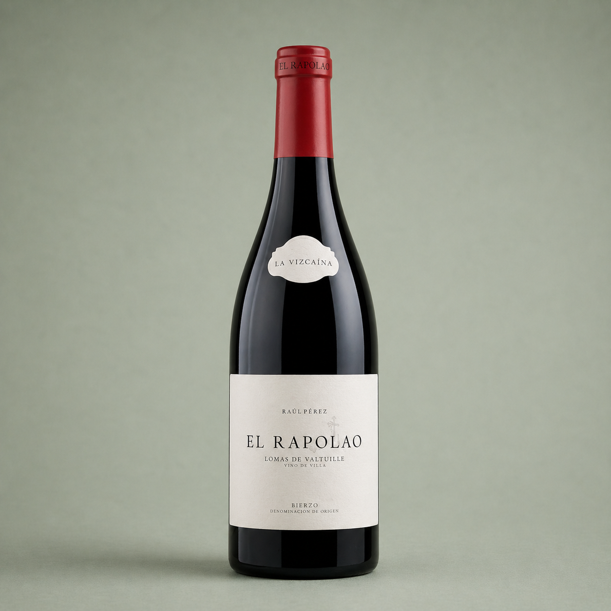 Botella de vino tinto El Rapolao 2022 de Raúl Pérez, D.O. Bierzo.
