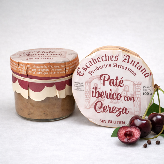 Escabeches Antaño paté ibérico con cereza sin gluten en tarro
