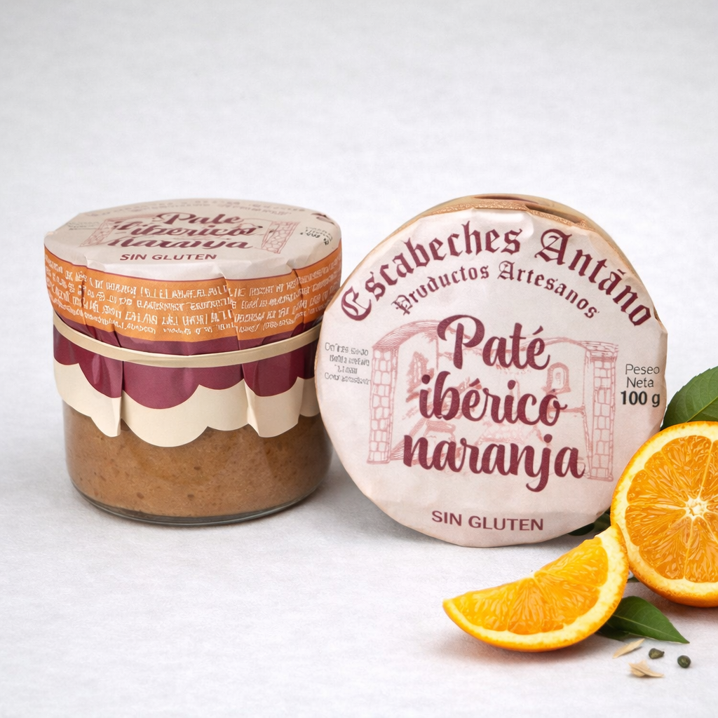 Escabeches Antaño paté ibérico con naranja sin gluten en tarro