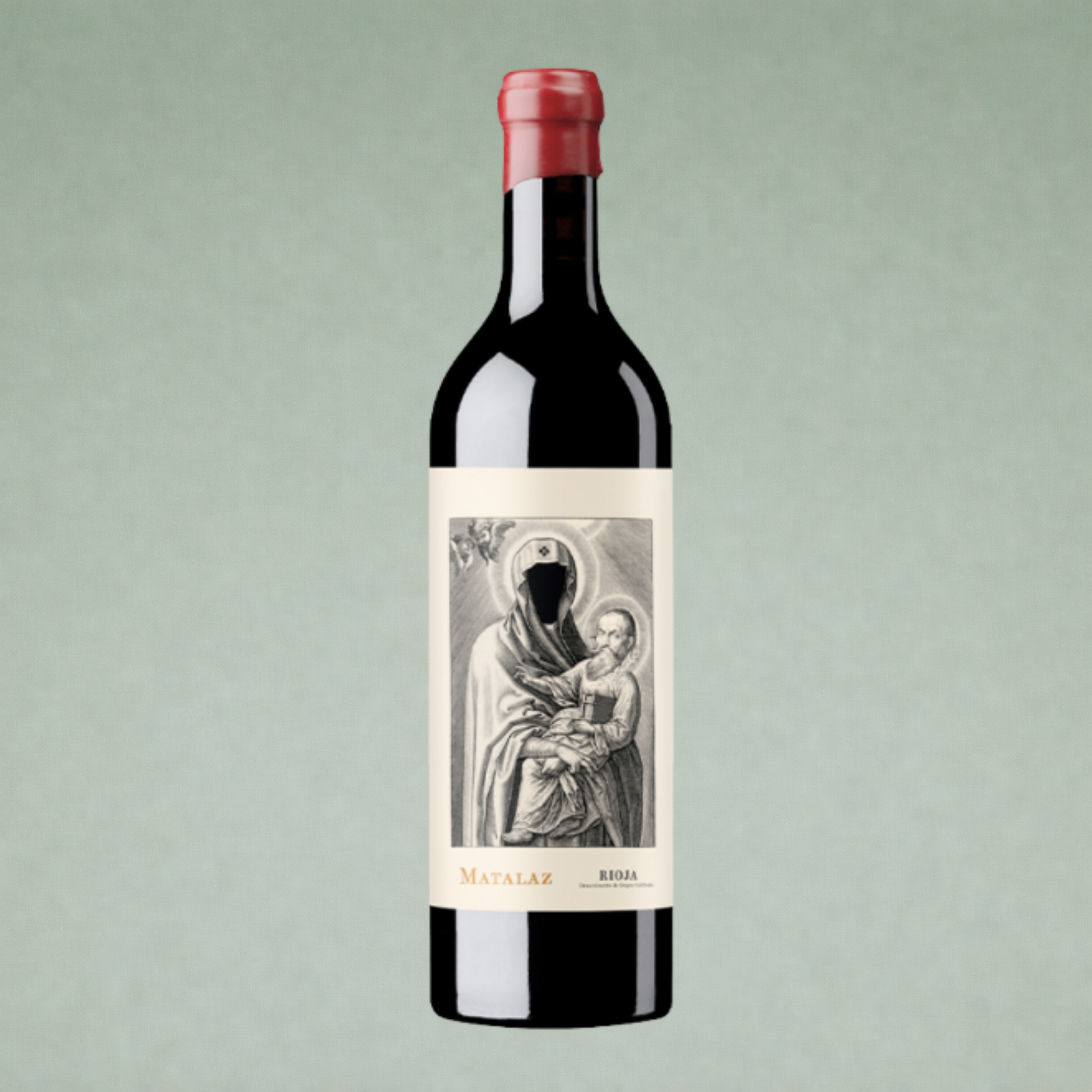 Vino tinto Matalaz 2023 Oxer Wines Rioja botella sobre fondo verde