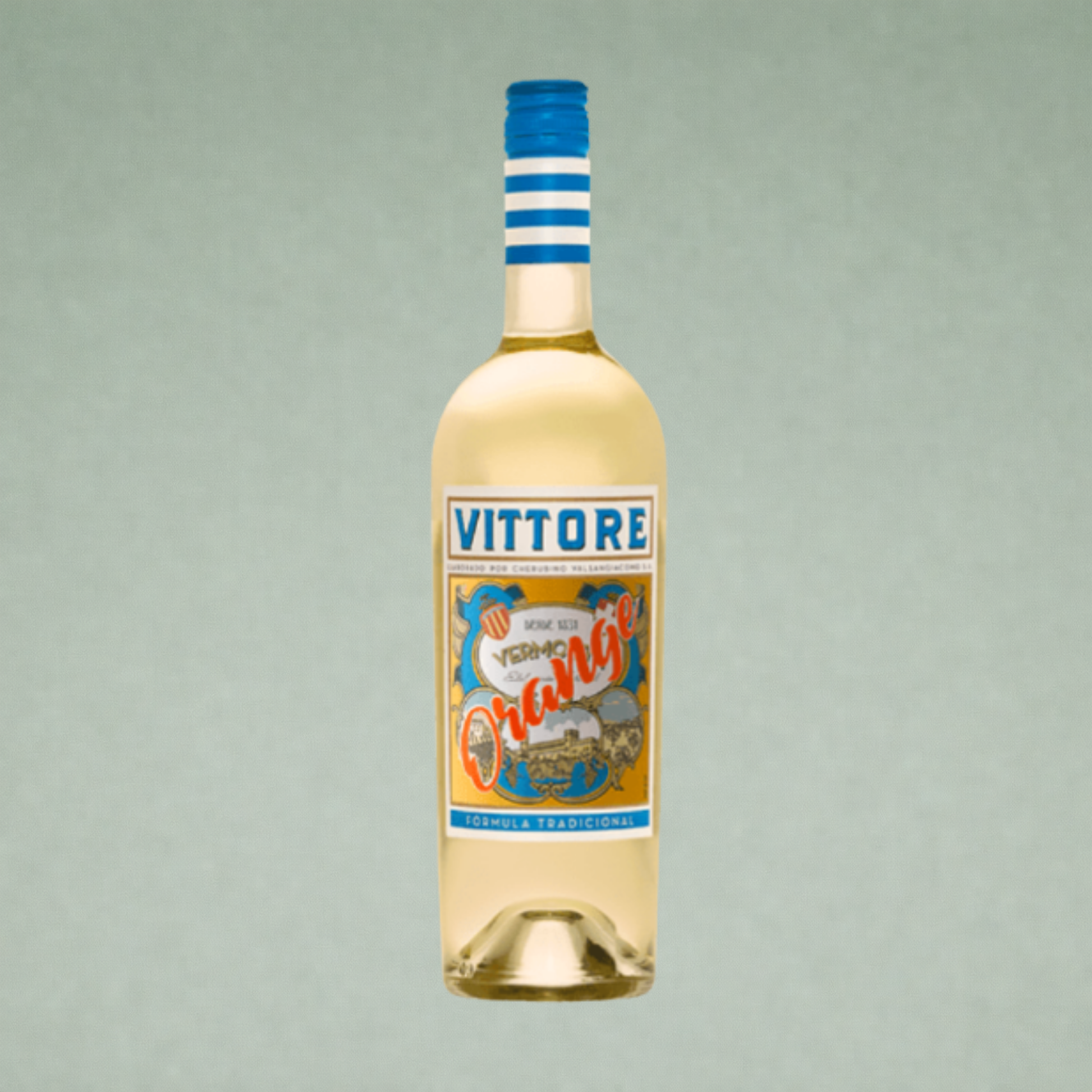 Vittore vermouth blanco Orange botella con etiqueta clásica